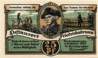 Német Birodalom/Weimari Köztársaság/ Friedrichsbrunn 1921. 25Pf(2x) + 50Pf(2x) + 75Pf(2x) 6klf db, t...