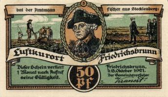 Német Birodalom/Weimari Köztársaság/ Friedrichsbrunn 1921. 25Pf(2x) + 50Pf(2x) + 75Pf(2x) 6klf db, t...