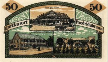Német Birodalom/Weimari Köztársaság/ Friedrichsbrunn 1921. 25Pf(2x) + 50Pf(2x) + 75Pf(2x) 6klf db, t...