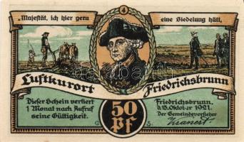 Német Birodalom/Weimari Köztársaság/ Friedrichsbrunn 1921. 25Pf(2x) + 50Pf(2x) + 75Pf(2x) 6klf db, t...