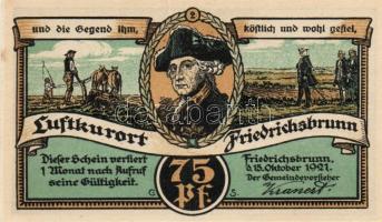 Német Birodalom/Weimari Köztársaság/ Friedrichsbrunn 1921. 25Pf(2x) + 50Pf(2x) + 75Pf(2x) 6klf db, t...