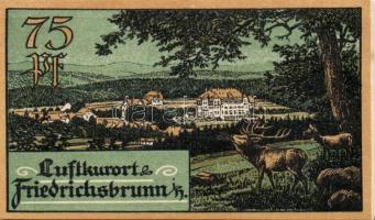 Német Birodalom/Weimari Köztársaság/ Friedrichsbrunn 1921. 25Pf(2x) + 50Pf(2x) + 75Pf(2x) 6klf db, t...