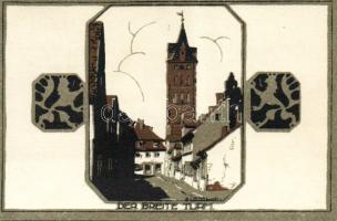 Német Birodalom/Weimari Köztársaság/ Delitzsch 1921. 50Pf(6x) 6klf db, teljes sor T:I