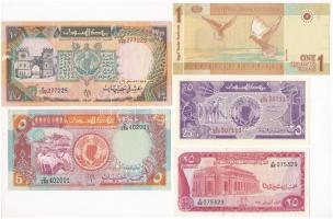 Szudán 1978-2006. 5db-os bankjegy tétel T:I-III Sudan 1978-2006. 5pcs of banknotes C:UNC-F