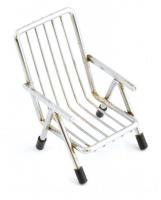 Krómozott makett fém szék, 7x8x10 cm