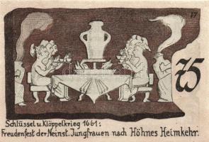 Német Birodalom/Weimari Köztársaság/ Neinstedt 1921. 75Pf(6x) 6klf db, teljes sor T:I