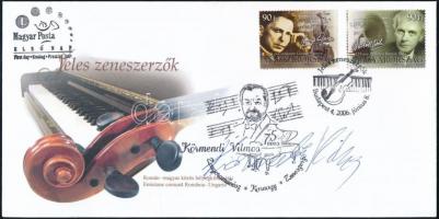 2006 Körmendi Vilmos (1931-2016) zeneszerző, karmester aláírása egy Jeles Zeneszerzők FDC-n