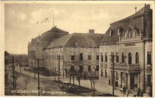 1937 Balassagyarmat, vármegyeháza, városháza + BALASSAGYARMAT-VÁC-BUDAPEST 148 mozgóposta