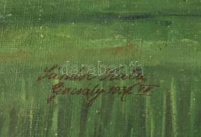 Sándor Kata jelzéssel: Gacsály (Szabolcs-Szatmár-Bereg megye), 1932. Olaj, vászon, kartonra kasírozv...