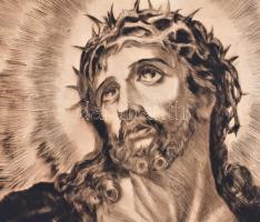 Prihoda István (1891-1956): Jézus. Rézkarc, papír, jelzett, 30×24 cm