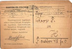 1924 Budapest VII. Bartók és Fischer bankháza, belső, reklám. Wesselényi utca 13.  (EM)