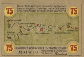 Német Birodalom/Weimari Köztársaság/ Wernigerode 1921. 25Pf + 50Pf + 75Pf 3klf db, teljes sor T:II