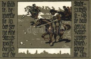 Német Birodalom/Weimari Köztársaság/ Delitzsch 1921. 50Pf(6x) 6klf db, teljes sor T:I