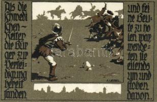 Német Birodalom/Weimari Köztársaság/ Delitzsch 1921. 50Pf(6x) 6klf db, teljes sor T:I