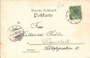 1896 (Vorläufer!!!) Gruss aus Darmstadt! Besuch Ihrer Majestäten des Kaisers von Russland Nicolaus I...