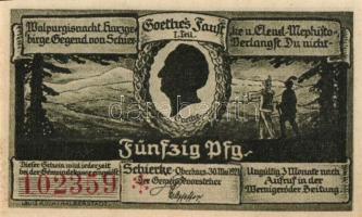 Német Birodalom/Weimari Köztársaság/ Schierke 1921. 10Pf(2x) + 25Pf(2x) 50Pf(2x) 6klf db, teljes sor...