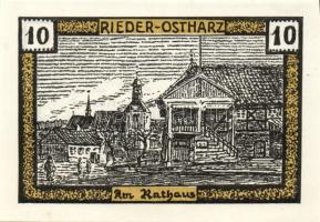 Német Birodalom/Weimari Köztársaság/ Rieder 1921. 10Pf + 25Pf + 50Pf + 75Pf 4klf db, teljes sor T:I