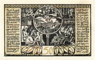 Német Birodalom/Weimari Köztársaság/ Rieder 1921. 50Pf(7x) 7klf db, teljes sor T:I