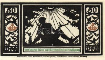 Német Birodalom/Weimari Köztársaság/ Quedlinburg 1921. 50Pf(6x) 6klf db, teljes sor T:I