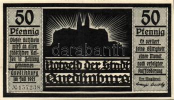 Német Birodalom/Weimari Köztársaság/ Quedlinburg 1921. 50Pf(6x) 6klf db, teljes sor T:I