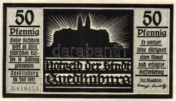 Német Birodalom/Weimari Köztársaság/ Quedlinburg 1921. 50Pf(6x) 6klf db, teljes sor T:I