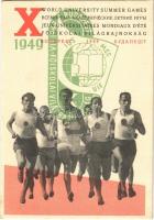 1949 Budapest X. Főiskolai Világbajnokság reklámlapja. Világifjúsági és Diáktalálkozó / 10th World University Summer Games. World Festival of Youth and Students (EK)