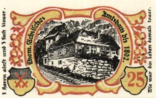 Német Birodalom/Weimari Köztársaság/ Treffurt 1921. 25Pf(2x) + 50Pf(5x) 7klf db, teljes sor T:I