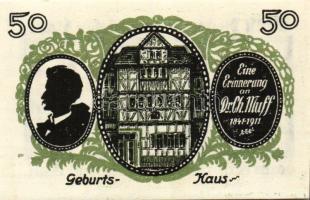 Német Birodalom/Weimari Köztársaság/ Treffurt 1921. 25Pf(2x) + 50Pf(5x) 7klf db, teljes sor T:I