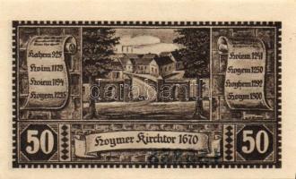 Német Birodalom/Weimari Köztársaság/Hoym 1921. 50Pf(6x) 6klf db, teljes sor T:I