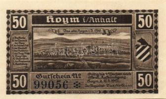 Német Birodalom/Weimari Köztársaság/Hoym 1921. 50Pf(6x) 6klf db, teljes sor T:I