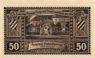 Német Birodalom/Weimari Köztársaság/Hoym 1921. 50Pf(6x) 6klf db, teljes sor T:I