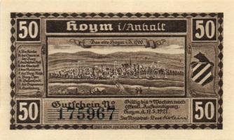 Német Birodalom/Weimari Köztársaság/Hoym 1921. 50Pf(6x) 6klf db, teljes sor T:I