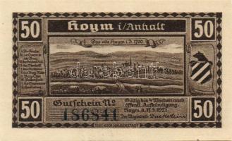 Német Birodalom/Weimari Köztársaság/Hoym 1921. 50Pf(6x) 6klf db, teljes sor T:I