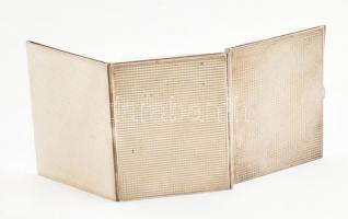 Ezüst (Ag) kihajthatós fényképtartó, 3 részes, jelzett, 14,5x6 cm bruttó: 62 g