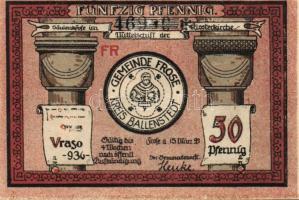 Német Birodalom/Weimari Köztársaság/ Frose 1921. 25Pf + 50Pf(4x) 5klf db, teljes sor T:I