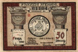 Német Birodalom/Weimari Köztársaság/ Frose 1921. 25Pf + 50Pf(4x) 5klf db, teljes sor T:I