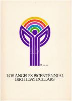 Amerikai Egyesült Államok 1979. 1$ Los Angeles 200 éves (6xklf) emlékérem dísztokban T:1 USA 1979. 1 Dollar Los Angeles Bicentennial Birthday Dollars (6xdiff) commemorative medallion in case C:UNC