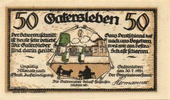 Német Birodalom/Weimari Köztársaság/ Gatersleben 1921. 25Pf + 50Pf(4x) + 75Pf 6klf db, teljes sor T:...