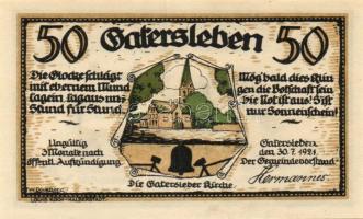 Német Birodalom/Weimari Köztársaság/ Gatersleben 1921. 25Pf + 50Pf(4x) + 75Pf 6klf db, teljes sor T:...