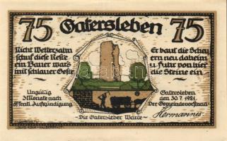 Német Birodalom/Weimari Köztársaság/ Gatersleben 1921. 25Pf + 50Pf(4x) + 75Pf 6klf db, teljes sor T:...