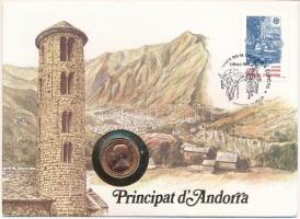 Andorra 1986. 25c Br Joan Martí i Alanis érmés borítékban T:1