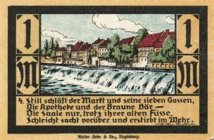 Német Birodalom/Weimari Köztársaság/ Calbe D.N. 25Pf + 50Pf + 75Pf + 1M 4klf db, teljes sor T:I