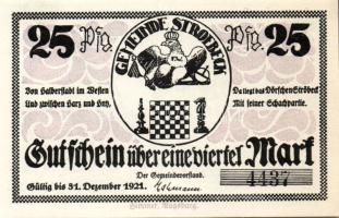 Német Birodalom/Weimari Köztársaság/ Stroebeck D.N. 25Pf + 50Pf + 75Pf 3klf db, teljes sor T:I