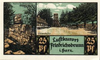 Német Birodalom/Weimari Köztársaság/ Friedrischbrunn 1921. 25Pf(2x) + 50Pf(2x) + 75Pf(2x) 6klf db, t...