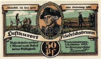 Német Birodalom/Weimari Köztársaság/ Friedrischbrunn 1921. 25Pf(2x) + 50Pf(2x) + 75Pf(2x) 6klf db, t...