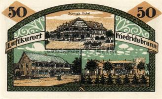 Német Birodalom/Weimari Köztársaság/ Friedrischbrunn 1921. 25Pf(2x) + 50Pf(2x) + 75Pf(2x) 6klf db, t...