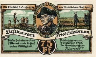 Német Birodalom/Weimari Köztársaság/ Friedrischbrunn 1921. 25Pf(2x) + 50Pf(2x) + 75Pf(2x) 6klf db, t...