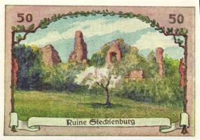 Német Birodalom/Weimari Köztársaság/ Stecklenberg 1921. 25Pf + 50Pf(4x) 5klf db, teljes sor T:I