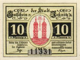 Német Birodalom/Weimari Köztársaság/ Jessnitz 1921. 10Pf + 25Pf + 50Pf 3klf db, teljes sor T:I