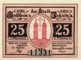 Német Birodalom/Weimari Köztársaság/ Jessnitz 1921. 10Pf + 25Pf + 50Pf 3klf db, teljes sor T:I